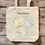 OS Map Premium Canvas Tote Bag - Dartmoor National Park