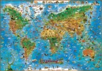 Animals of the World kids wall map laminated