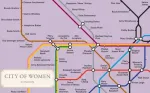 City of Women London Tube Wall Map (A2, 16.5 x 23.4 Inches)