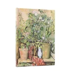 Cezanne&rsquo;s Terracotta Pots and Flowers Midi Address Book (Elastic Band Closure)