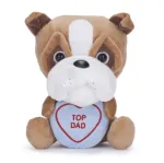 Love Hearts 7" Top Dad Bulldog Plush Gift