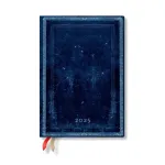 Inkblot (Old Leather Collection) Midi 12-month Horizontal Hardback Dayplanner 2025 (Elastic Band Closure)