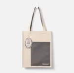 Bookaroo Tote Bag - Charcoal & Cream