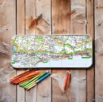 OS Map Metal Pencil Tin - South Downs National Park
