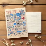 Julia Gash Wooden Postcard - Sheffield
