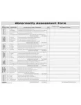 Abnormality Assessment Form