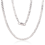H&otilde;bekett Curb 2.5 mm, kantide teemantt&ouml;&ouml;tlus, H&otilde;be 925 proov, roodium (kate)