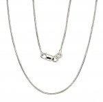 H&otilde;bekett Snake 1 mm, H&otilde;be 925 proov, roodium (kate)