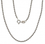 H&otilde;bekett Rope 2 mm, H&otilde;be 925 proov, roodium (kate)
