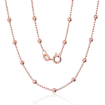 H&otilde;bekett Bead 1-3 mm, H&otilde;be 925 proov, punane kuld (kate)