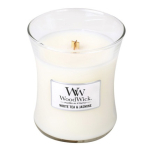 WoodWick White Tea & Jasmine Vase (White Tea & Jasmine) - Scented candle 275 g