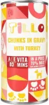 Tillo Chunks in gravy Turkey - wet dog food - 1250g