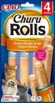 Inaba Churu Rolls Chicken recipe wraps - cat treats - 4x10 g