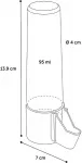 Flamingo FLMG toidu- ja veedosaator &bdquo;Neri&ldquo; M, sinine/valge, 95ml 110401