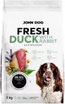 JOHN DOG Fresh Duck with rabbit - dry dog food - 3kg