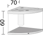 Juwel Akvaarium Trigon LED 190 L valge