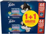 PURINA Felix Fantastic Selection of flavors in jelly - wet cat food - 44x85g + 44x85g GRATIS