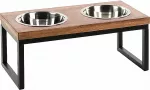 Flamingo TWIN FEEDER SET+STAND TOMMY 35,5x19x14,5CM 370ML