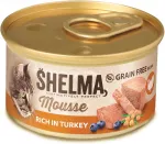 SHELMA mousse konserv kalkuni,mustikate ja astelpajuga 12x85g