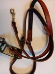 Hunter Leather leash &Ouml;ko-Line 18/110, red/ black