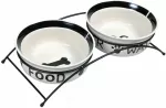 TRIXIE 24641 A set of ceramic bowls on a stand 0.6 l