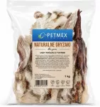 PETMEX rabbit ears with fur - dog treat - 1kg