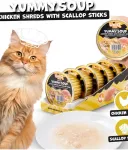 UniQ Pets lihaga supp kassidele, kana ja kammkarp 6x60g