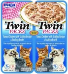 INABA CAT Twin Tuna with Chicken and Scallops in Broth &ndash; cat treat &ndash; 2x40g