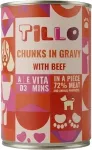 Tillo Chunks in gravy Beef - wet dog food - 415g