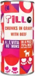 Tillo Chunks in gravy Beef - wet dog food - 1250g