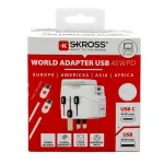 Skross reisitoiteadapter Light AC45PD toitekaabel