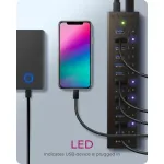 Icy Box aktiivne USB-jaotur alumiinium IB-AC6113 dokk