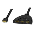 LogiLink HDMI-l&uuml;liti kahepoolne 3-port adapter
