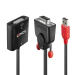 Lindy VGA-DVI-D konverter USB-toitega adapter