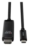 Lindy 43434 videokaabliadapter 2 m USB t&uuml;&uuml;p-C HDMI Must