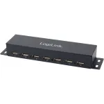 LogiLink USB-jaotur metallist LED-indikaatoriga 7-pordiga dokk