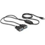 Delock USB-kaabel 2x St D-Sub9 adapter