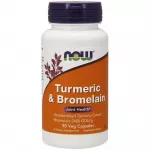 Now Foods NOW FOODS kurkum ja bromelaiin 300 mg/150 mg &ndash; 90 kapslit
