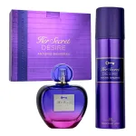 Antonio Banderas Komplekt Antonio Banderas: Her Secret Desire, tualettvesi naistele, 80 ml + Her Secret Desire, pihustatav deodorant naistele, 150 ml