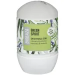 Biobaza Biobaas, Green Spirit, Looduslikud koostisosad, Ergasutav, Roheline, Deodorant roll-on, Naistele, 50 ml