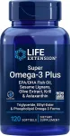 Life Extension LIFE EXTENSION Super Omega-3 Plus EPA/DHA seesami lignaanide, oliiviekstrakti, krilli&otilde;li ja astaksantiiniga &ndash; 120 kapslit