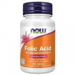 Now Foods NOW FOODS Foolhape &ndash; Foolhape 800 mcg + vitamiin B12 25 mcg &ndash; 100 tabletti