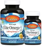 Carlson Labs Carlson Labs Elite Omega-3 Gems, 1600 mg loodusliku sidrunimaitsega &ndash; 90 + 30 kapslit