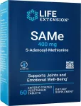 Life Extension Life Extension SAMe S-adenos&uuml;&uuml;lmetioniin, 400 mg - 60 enterokattega tabletti