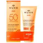 Nuxe Nuxe komplekt: p&auml;ikesekaitse, UV-kaitse, p&auml;ikesekaitsekreem n&auml;ole, SPF 50, 50 ml + p&auml;ikesekaitse, p&auml;evitusj&auml;rgne losjoon, 50 ml