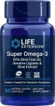 Life Extension Life Extension Super Omega - 3 EPA/DHA seesami lignaanide ja oliiviekstraktiga &ndash; 60 enterokattega kapslit