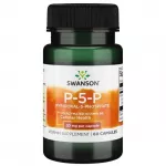 Swanson Swanson P-5-P (p&uuml;ridoksaal-5-fosfaat) koens&uuml;&uuml;mse B6-vitamiiniga, 20 mg &ndash; 60 kapslit