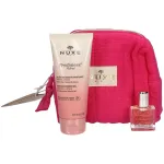 Nuxe Nuxe komplekt: Prodigieux Floral du&scaron;igeel k&otilde;ikidele nahat&uuml;&uuml;pidele 100 ml + Prodigieuse Florale niisutav kuiv&otilde;li kehale, n&auml;ole ja juustele 30 ml + Nuxe GWP tekstiilkott roosa