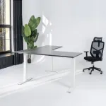 Elektriliselt reguleeritava k&otilde;rgusega laud Prestige Line, L-kujuline, 200 cm x 120 cm