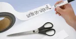 Magnetiline Easy Wipe m&auml;rgistuslint t&ouml;&ouml;stusliku kvaliteediga 25 mm x 10 m valge
